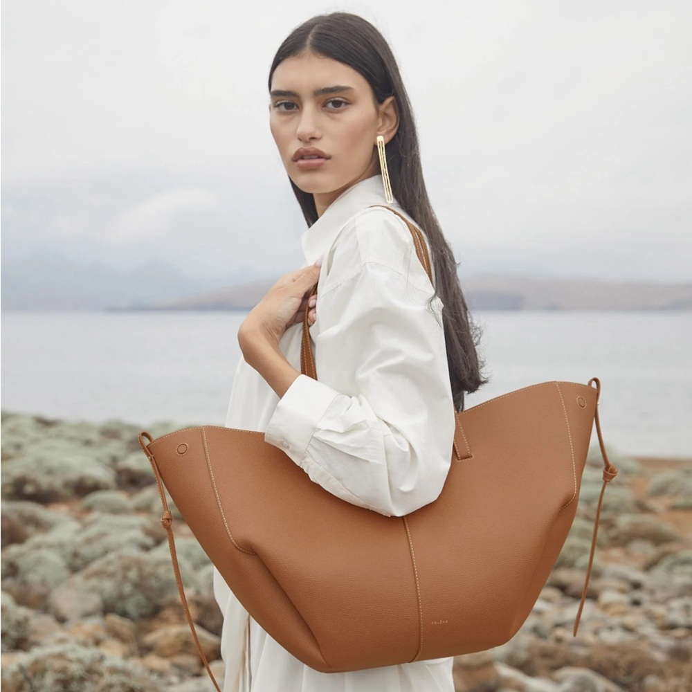 Polene Cyme Bag Textured Camel (Larger size)